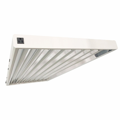 Energy Saving Hydroponics Lighting 120V 8x54W T5 Fixture Lights Included On/Off Switch Daisy Chain 8ft Power Cord Light Fixture (6400K)